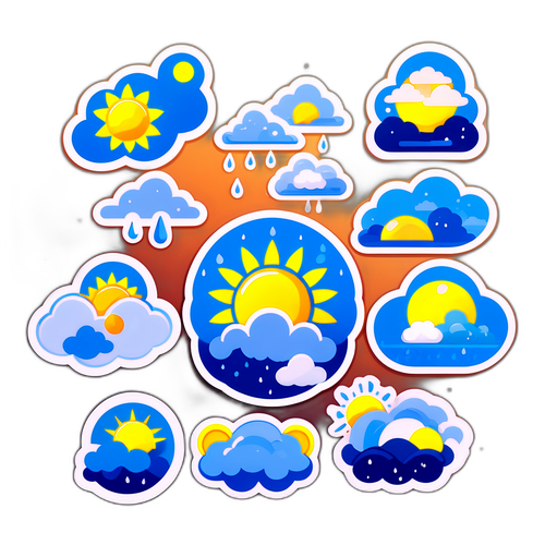 南投天氣可愛貼紙