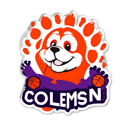 Clemson Hoodie Basketball Sticker
