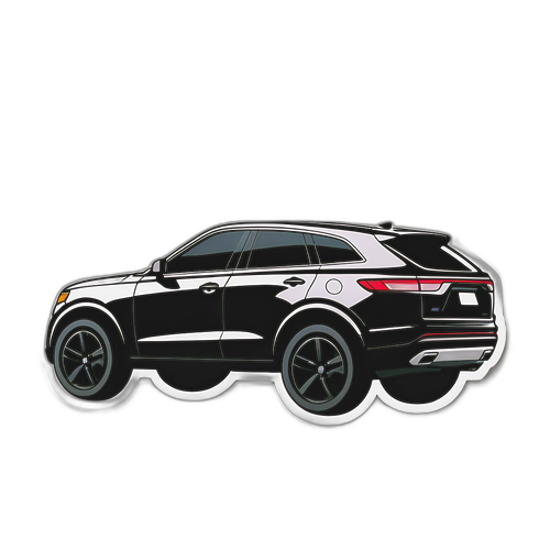 クーペSUVのシルエットスタイルステッカー