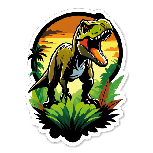 Jurassic World Rebirth T-Rex Klistermärke