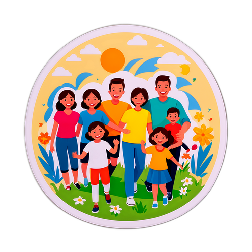 温馨的家庭团聚