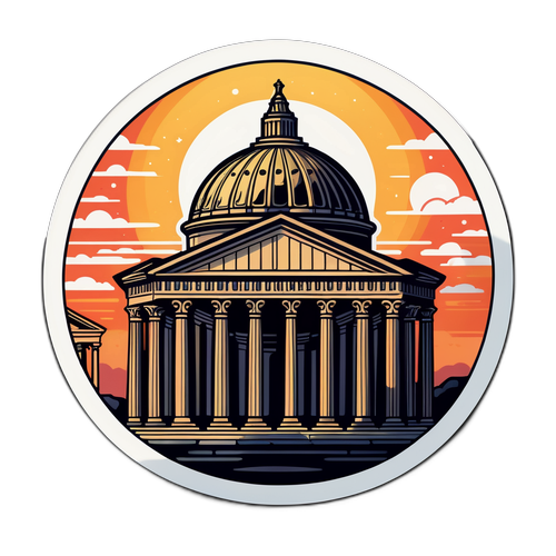 Sticker del Pantheon con Alba/Sunset