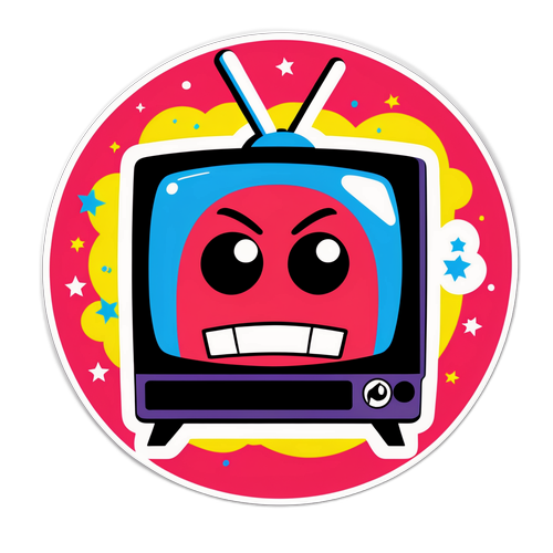 Sjov TV Klistermærke