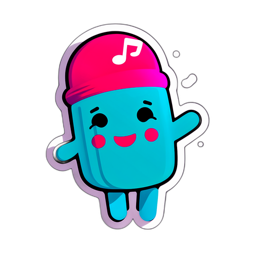 Иконка для TikTok в виде танцующего мультяшного персонажа