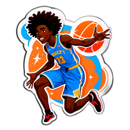 Masayahin na Sticker ng Tyrese Maxey sa Jump Shot