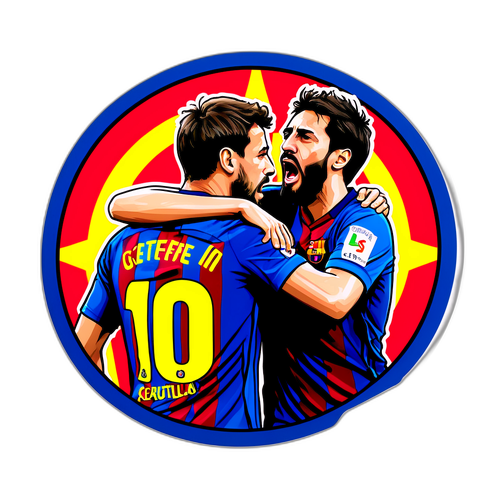 巴塞羅那對赫塔費的衝突瞬間貼紙