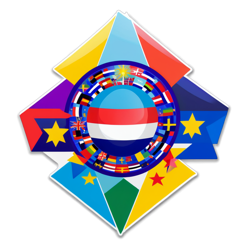 Desain Stiker Futuristik Eurovision 2025