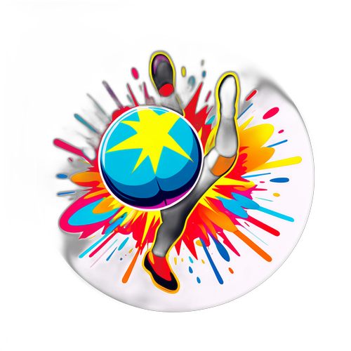 Sticker die de kracht van een schoppende voet vastlegt