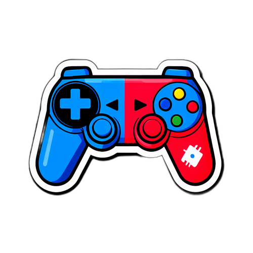 Blåpunkt Spelkontroll Klistermärke