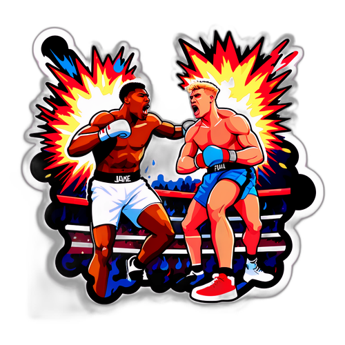 Епічний наліпка із Джейком Полом та Ентоні Джошуа