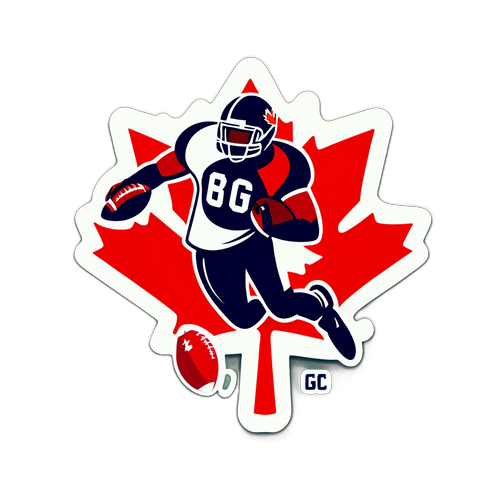 Dynamic CFL Football Player Sticker