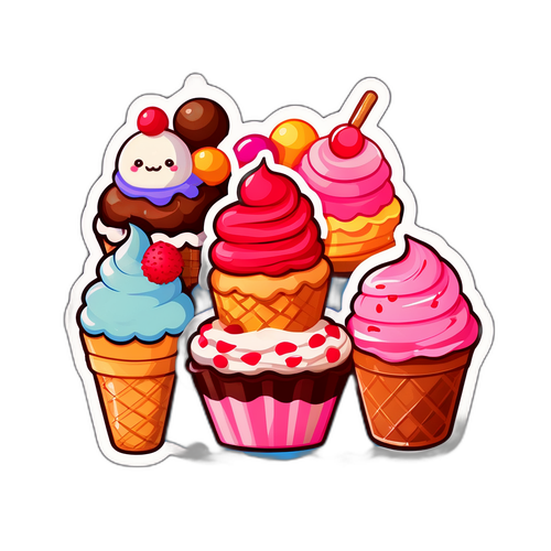 かわいいスイーツのイラスト
