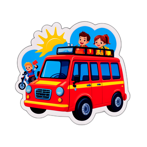 Játékos mentőautós matrica