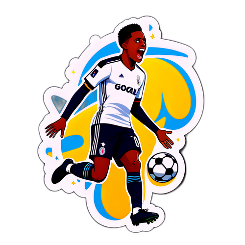 Stiker Rodrygo Goes Merayakan Gol