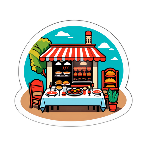 Illustration d'un restaurant typique à Vaison la Romaine