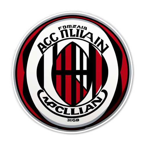 Stylowa naklejka AC Milan z logo klubu