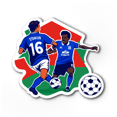 Vintage-Style Ipswich Town vs Man United Match Sticker