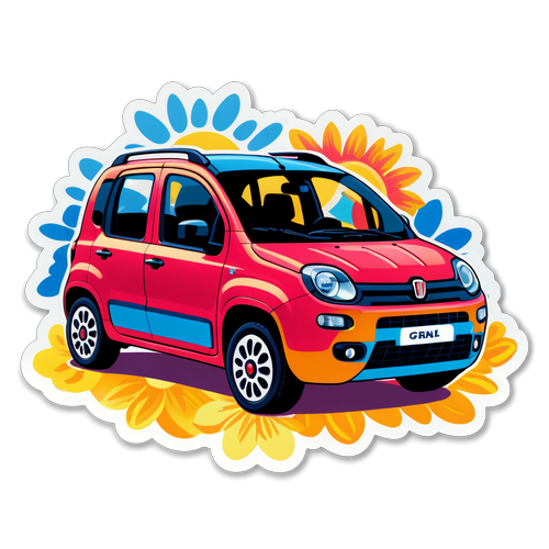 Adesivo Colorato Fiat Grande Panda