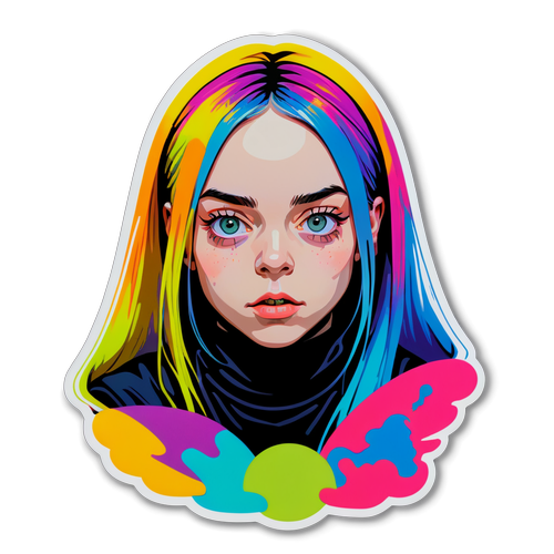 Shocking Sticker Design! Ang Neon Art ni Billie Eilish na Siguradong Makahihigit sa Lahat!