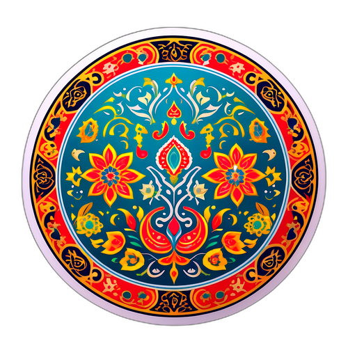 Ein künstlerisches Representationsmuster Irans mit folkloristischen Motiven