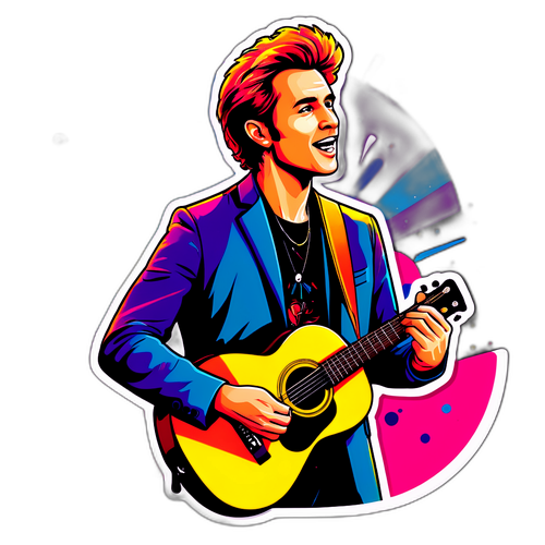 Portrét Daniela Hůlky s kytarou