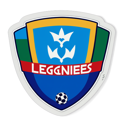 Minimalistisk sticker af Leganes med teksten 'Leganes Pride'