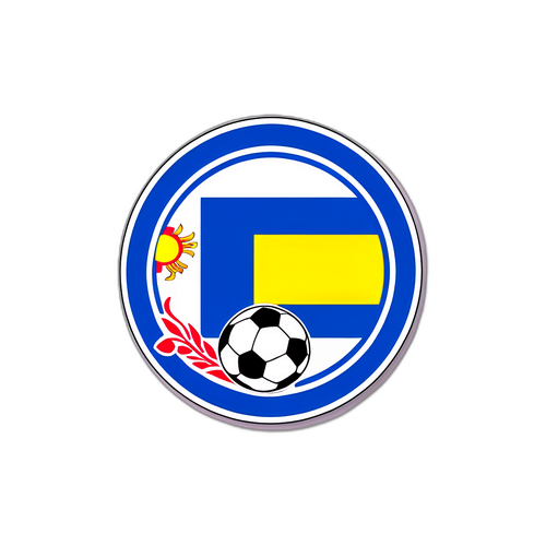 Αυτοκόλλητο με την ελληνική σημαία και στοιχεία από τη Λα Λίγκα