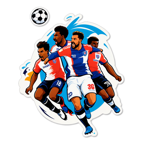 Reka Bentuk Sticker Dinamik Pertandingan Lyon vs Angers