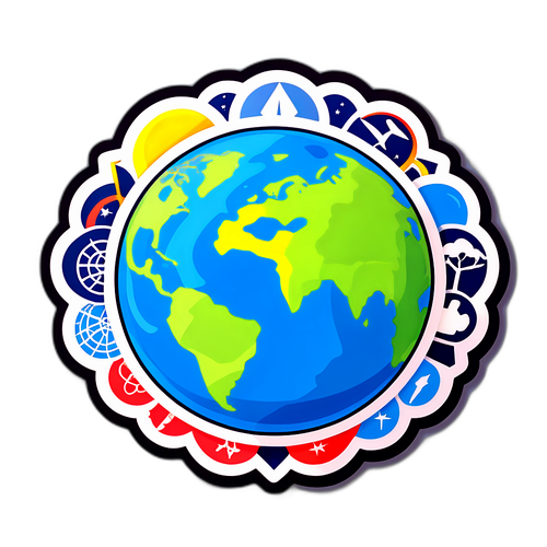 国际关系和平主题贴纸