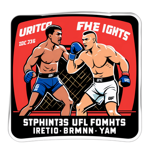 Sticker wa Retro wa Mapambano maarufu ya UFC