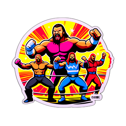 Autocollant de personnages de lutte WWE