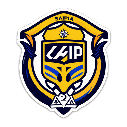 Saipan jääkiekkoseuran historiaa ja saavutuksia juhlistava tarra