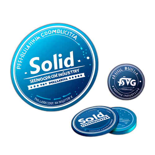 費城半導體產業按鈕式貼紙設計