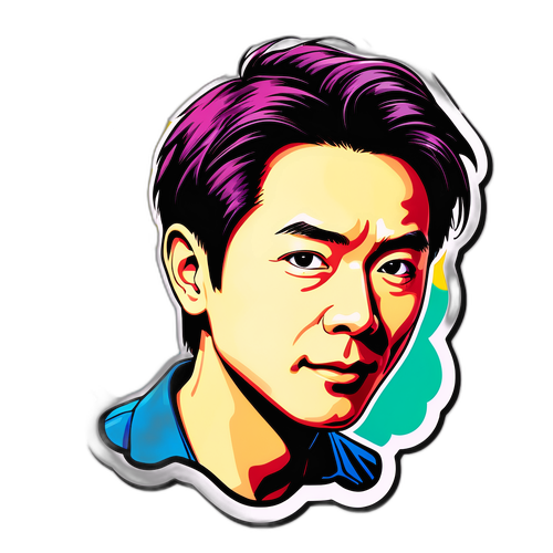 カオル・スギタのポップアート風カラフルステッカー