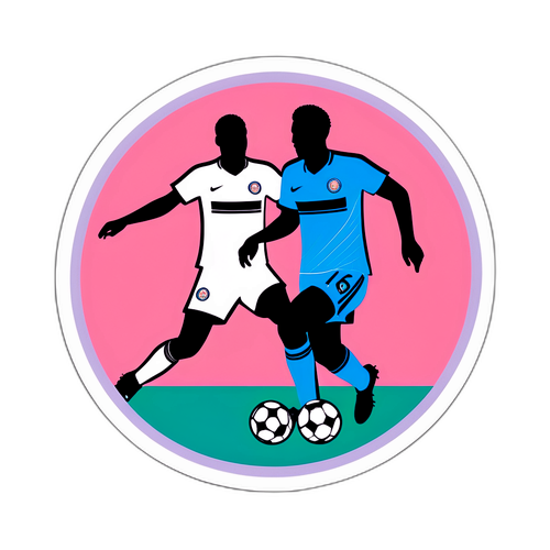 Nostalgisches Inter Miami Stickerdesign