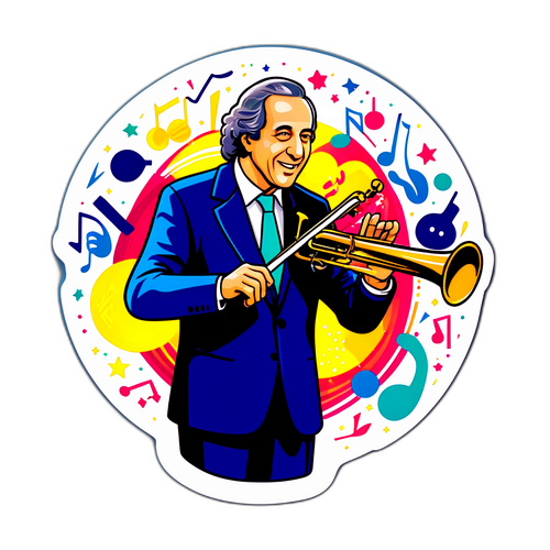 Sticker celebrator Constantin Zamfir