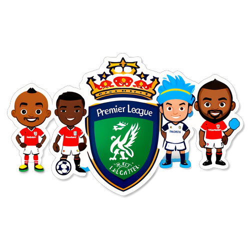 Playful Premier League Mascots Sticker