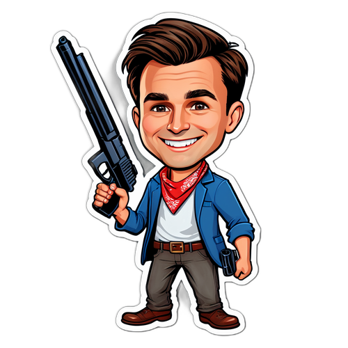 Caricatură Amuzantă cu Charlie Kirk