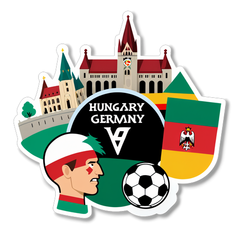 Perlawanan Epik! Sticker Lucu Hungary vs Jerman dengan Latarnya Pemandangan Ikonik!