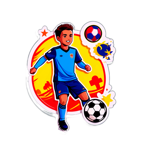 Sticker thể hiện ước mơ và khát vọng của các cầu thủ trẻ trong giải đấu bóng đá
