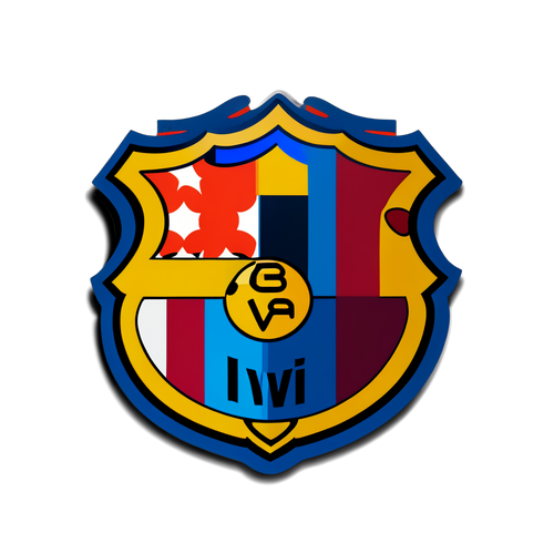 Sticker Barcelona vs Inter Milan Bergaya