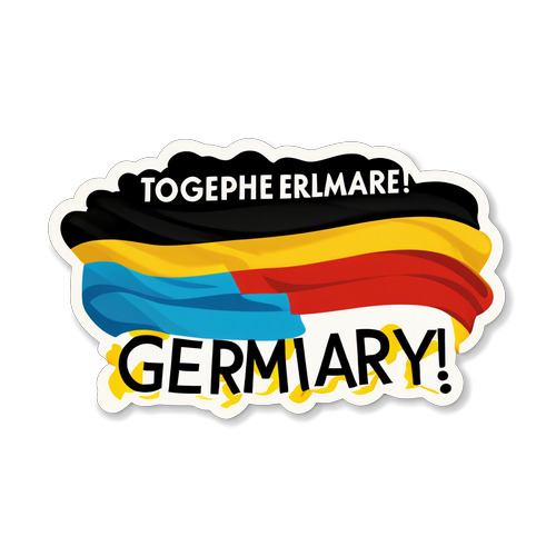 Kreative Illustration eines Wahlbanners mit dem Slogan "Gemeinsam für Deutschland!"