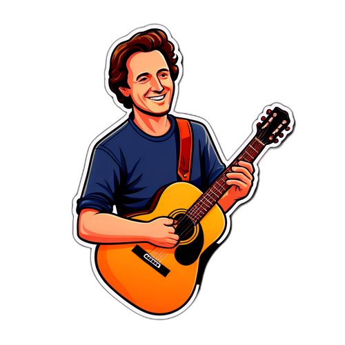 Autocollant d'Eric Slover avec une guitare