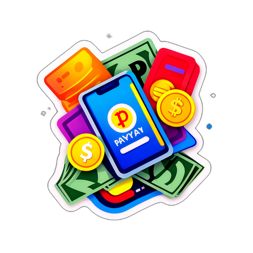 スタイリッシュでカラフルなPayPay風ステッカー