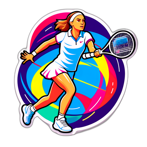 Dynamiczny Sticker Tenisowy