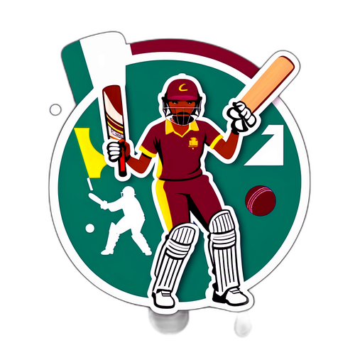 Adesivo Sportivo: Partita di Cricket tra Sri Lanka Women e West Indies Women