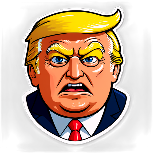 Стикер с изображением Дональда Трампа