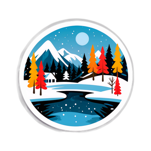 宁静的冬季景色