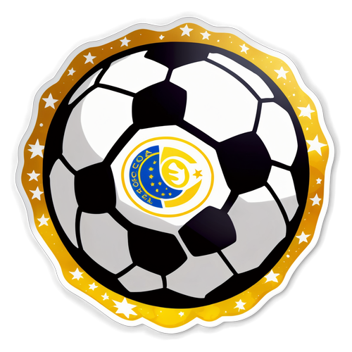 Desenho de uma bola de futebol com o logo da Europa League