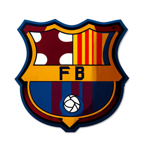 Sticker del logo del FC Barcelona con 'Barça forever'